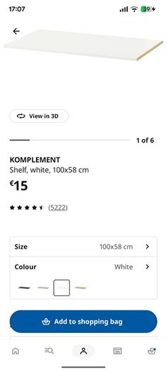 IKEA Complement Shelf 100X58cm