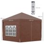 10x10ft Popup Gazebo Marquee Party Tent Pavilion Coffee with 4 Sides Image 3