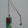 Fused glass pendant, Necklace, Jewellery,Stainless steel chain, Pendant Image 8