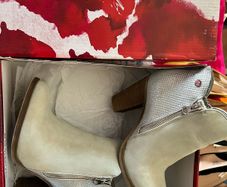 silver/grey xti ankle boots