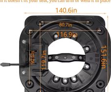 Universal Heavy Duty Seat Swivel Base, 3.0mm Steel Plate Swivel Seat Base 360 Degree Rotatable for RV Van Camper Boat Truck Bus