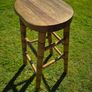 vintage farm house pine stool Image 3