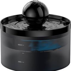 FREE EXPRESS SHIPPING Cat Water Fountain for Drinking, 2 L Cat Fountain with a Ball, Ultra Quiet Pet Water Fountain, Multiple Filtration, Visual Water Level, LED Light, Attracting Pets to Drink Water