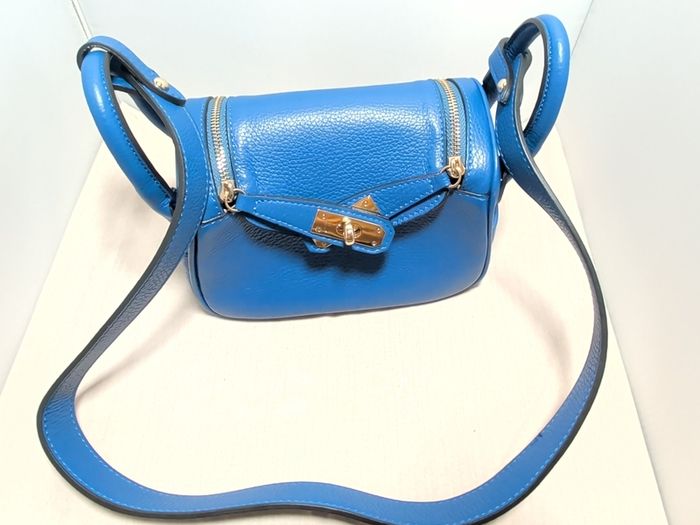 handbag Genuine Leather Handbag Blue  Lindy Style Dupe  Like New!