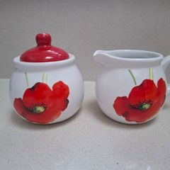 Sugar Bowl and Milk Jug Set