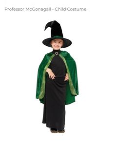 Professor McGonagall Set - Child Costume, Size 8-10 Years