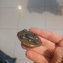 Antique arts and crafts copper brooch, Ruskin style ,foiled glass cabochons.c.1900 _1920 Image 2