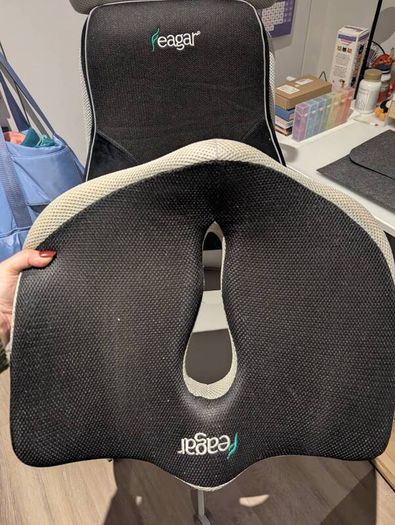 Feagar Seat Cushions for Office Chair - Orthopedic Ergonomic Memory Foam Coccyx Seat Sciatica Cushion and Feagar Lumbar Pillows Back Support Cushions Memory Foam Pillows for Car Seat Office Chair Home Sofa or Couch, Low Back Pillow Chair Cushions with Ext