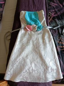 silver occasion dress xs
