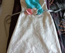 silver occasion dress xs