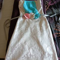 silver occasion dress xs