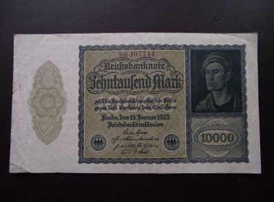 Germany. Reichsbanknote. 10000 Mark (19.1.1922)