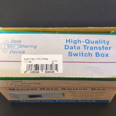 Manual Data Transfer Switch Box VDU 2 Way VGA Device Sharing DWHD155AB Vintage