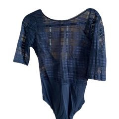 LIVY bodysuit french lingerie black cheque lace body suit