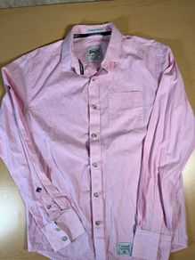 Superdry Vintage Mens Shirt Pink - Size Medium
