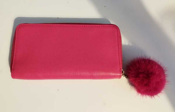 Furla Key Chain Wallet with Furry Key Ring