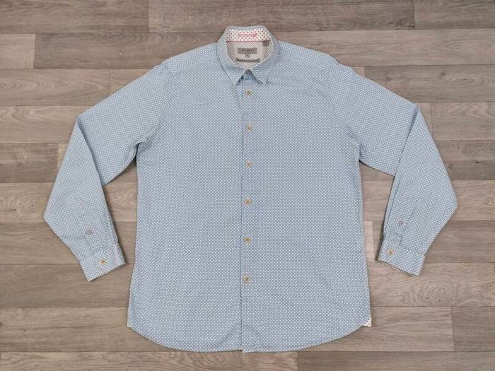 Ted Baker Button Down Patterned Shirt Mens Large