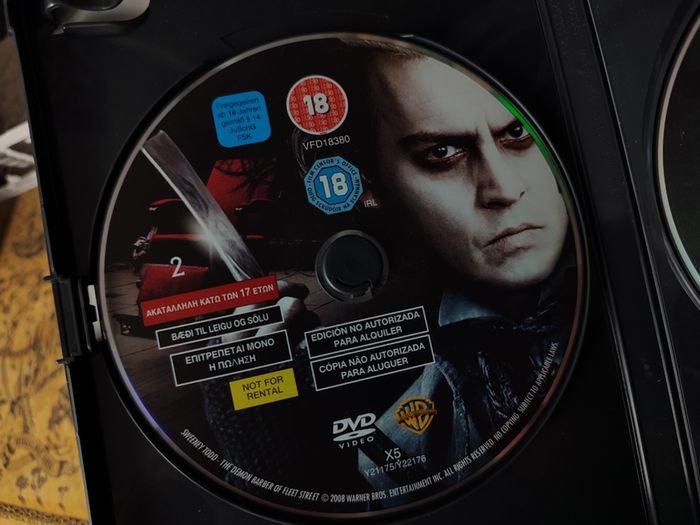 Sweeney Todd: The Demon Barber of Fleet ! 2 Disc Special Edition ! DVD with Slipcase ! 2008 !