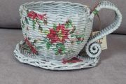Handmade newspaper basket