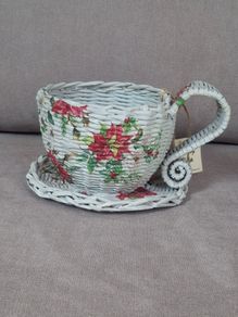 Handmade newspaper basket