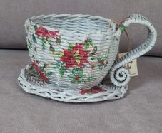 Handmade newspaper basket