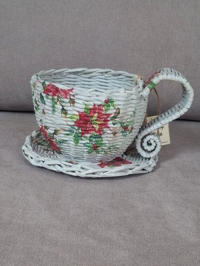 Handmade newspaper basket