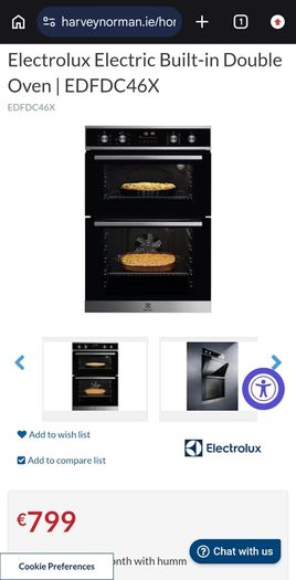 Electrolux Doyble Oven Not Used