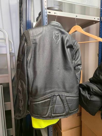 Wolf leather motorcycle jacket