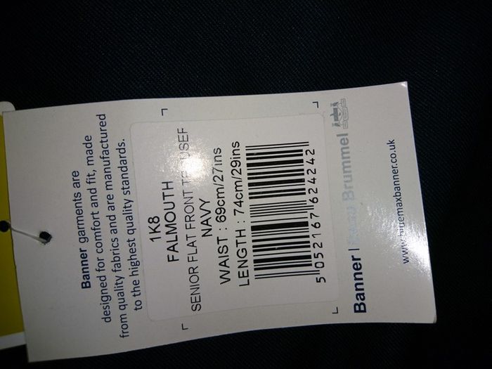 BNWT Boys senior navy school trousers x 2