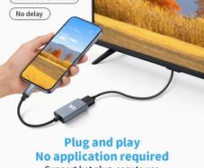 Type-C to HDTV Adapter, [4K@30Hz] High-Speed Type-C to HDTV Adapter, High-Definition Video Transmission Converter,