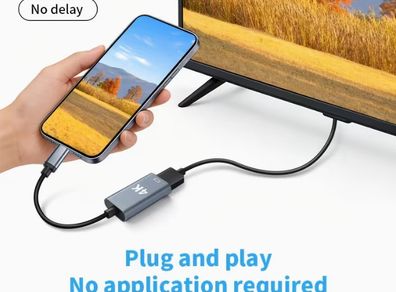 Type-C to HDTV Adapter, [4K@30Hz] High-Speed Type-C to HDTV Adapter, High-Definition Video Transmission Converter,