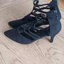 Black faux-suede low heel shoe Image 4