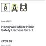 Honeywell Miller H-Design 1 Point Harness Mating Buckles - Size 2.  Plus Lanyard LIKE NEW Image 7