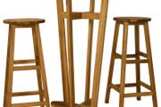 3 Piece Bar Set Solid Acacia Wood