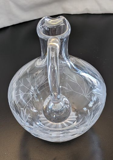 Failte Irish Lead Crystal Jug Peter O Farrell Signed 1983 Hand Cut Ireland 19cm