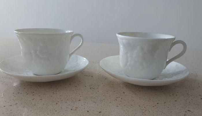 Wedgwood Strawberry and Vine pair of cups and saucers