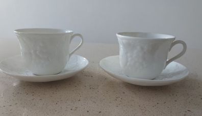 Wedgwood Strawberry and Vine pair of cups and saucers