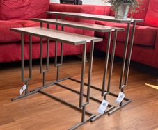 3 Nesting Side Tables, Marble Effect