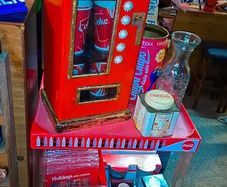 Vintage Cold drinks press wooden cabinet