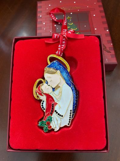 Sparkling Mary and Baby Christmas decoration