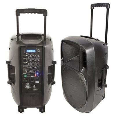 QTX MIXCAB-15 Portable PA w/ Mixer Bluetooth