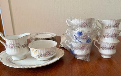 Vintage Mid-Century 1960's Paragon "Rose Ballet"Fine Bone China Afternoon Tea Set