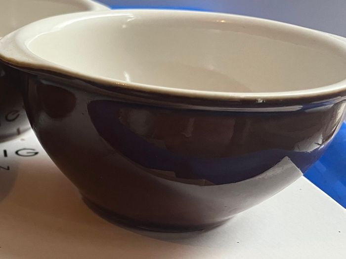 3 Brown Soup Bowls