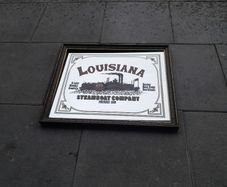 Vintage Mirror Pub Sign Louisiana Steamboat Co.