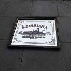 Vintage Mirror Pub Sign Louisiana Steamboat Co.