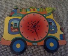 Wooden Bus Shaped Clock.