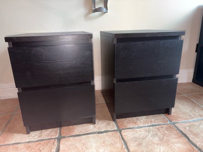 ikea malm bedside lockers