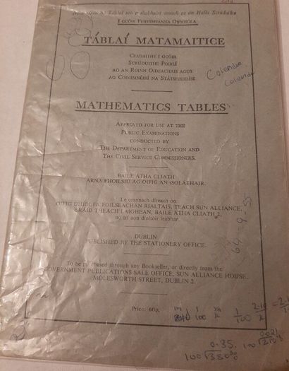 80's and 90's Mathematical Tables (Blue)