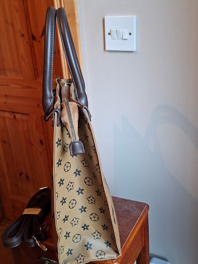 Tan & Brown Tote Bag