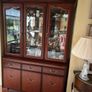 Vintage Mahogany 3-Door Display Cabinet & Sideboard Dresser Image 2
